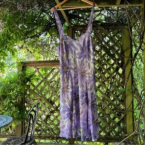 Vintage watercolor floral dress